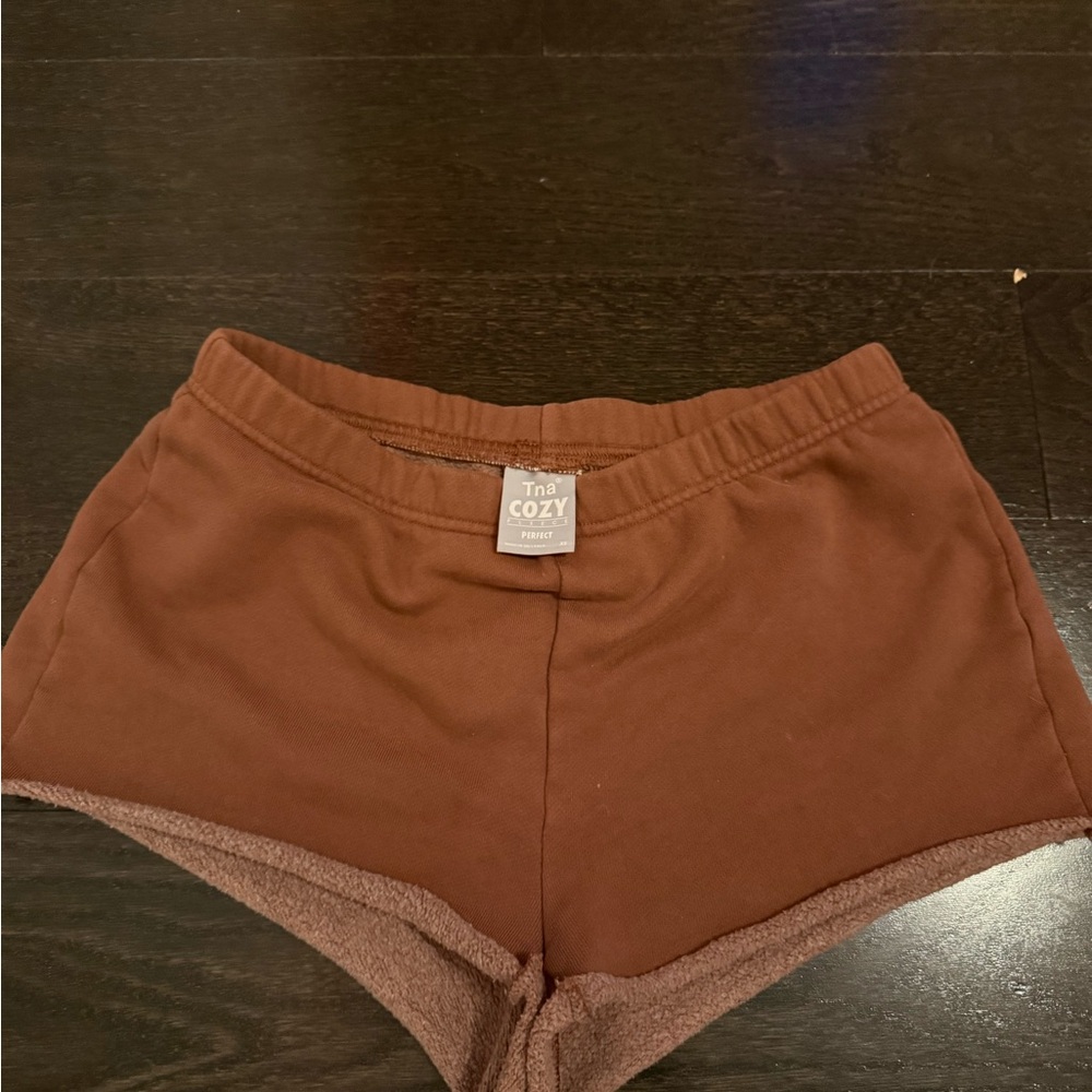 Aritzia Cozy Brown Athletic Shorts